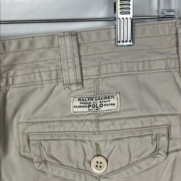 Polo by Ralph Lauren Flat Front Classic Chino Cargo Shorts Sz 38 - Picture 5 of 6